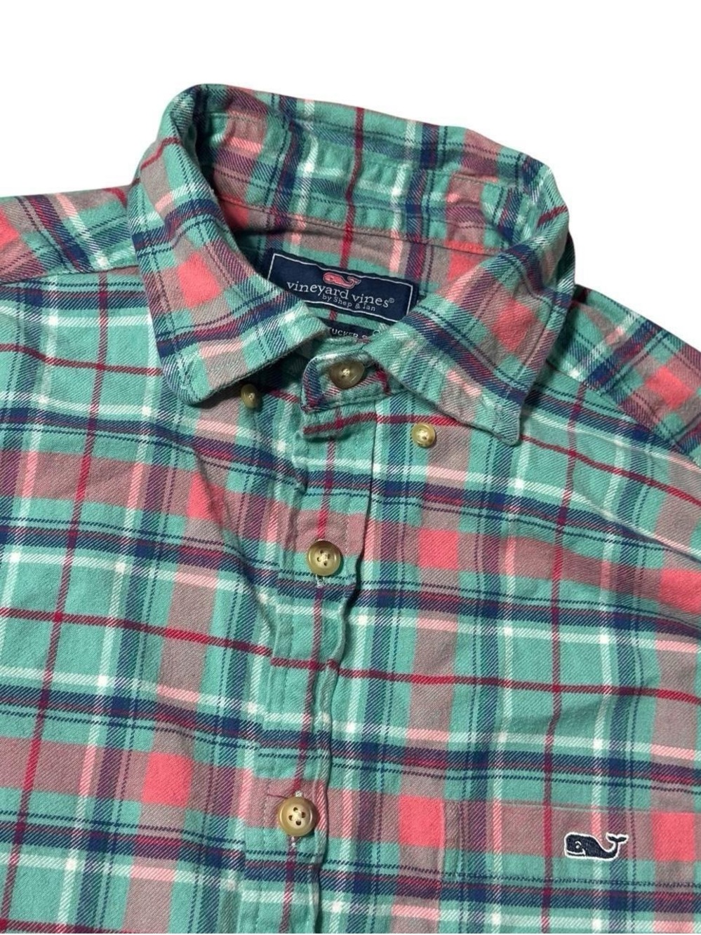 Vineyard Vines Classic Fit Tucker Shirt Men’s Size Small Plaid Flannel